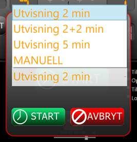 Trykk på tallene for å fylle inn, og avslutt med å trykke OK. 3. Basert på regelsettet, vi du nå få fire valg av type utvisning. a. Liten straff b. Dobbel liten straff c. ber Stor straff d. Manuell 4.