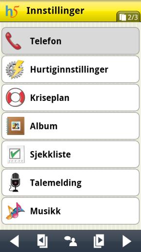 4 Innstillinger For å gjøre innstillinger for Telefon skal man gå til Innstillinger.