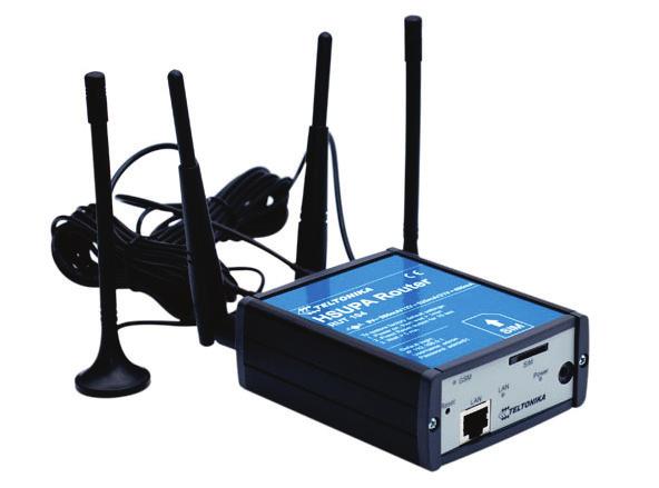 For kommunikasjon med måleinstrumentene inkludert nedlasting av måledata ble det kjøpt inn tre modem/rutere for mobile bredbåndsforbindelser av typen Teltonika RUT104 (se figur 2).