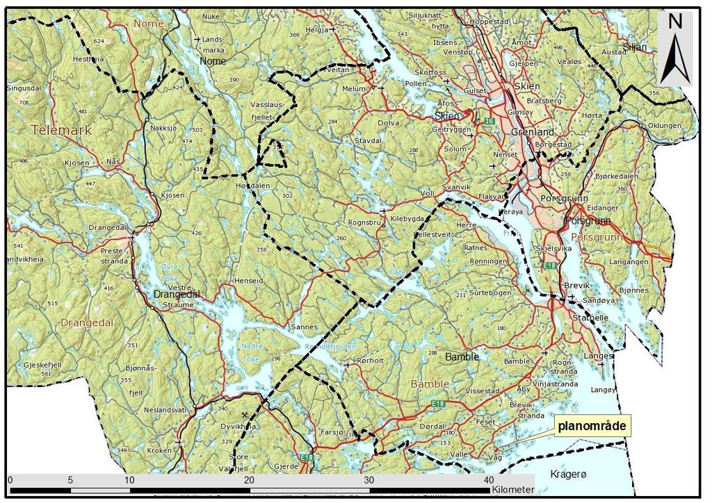 Bakgrunn For flere eiendommer i et etablert hyttefelt i Grunnsundvegen i Bamble kommune er tilkoblingen til vann- og avløpssystemet planlagt.