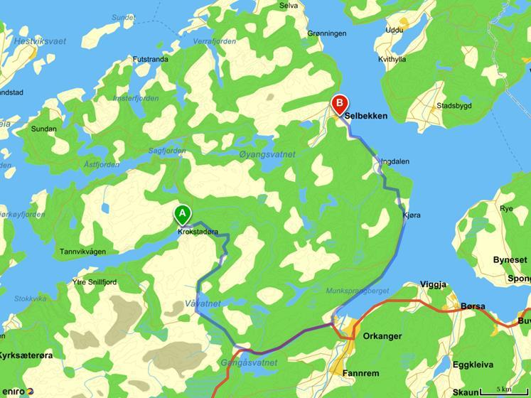1 BAKGRUNN Tverrforbindelsen, som beskrives her, er et infrastrukturtiltak som vil bedre kommunikasjonsforholdene mellom Snillfjord og Agdenes kommuner.