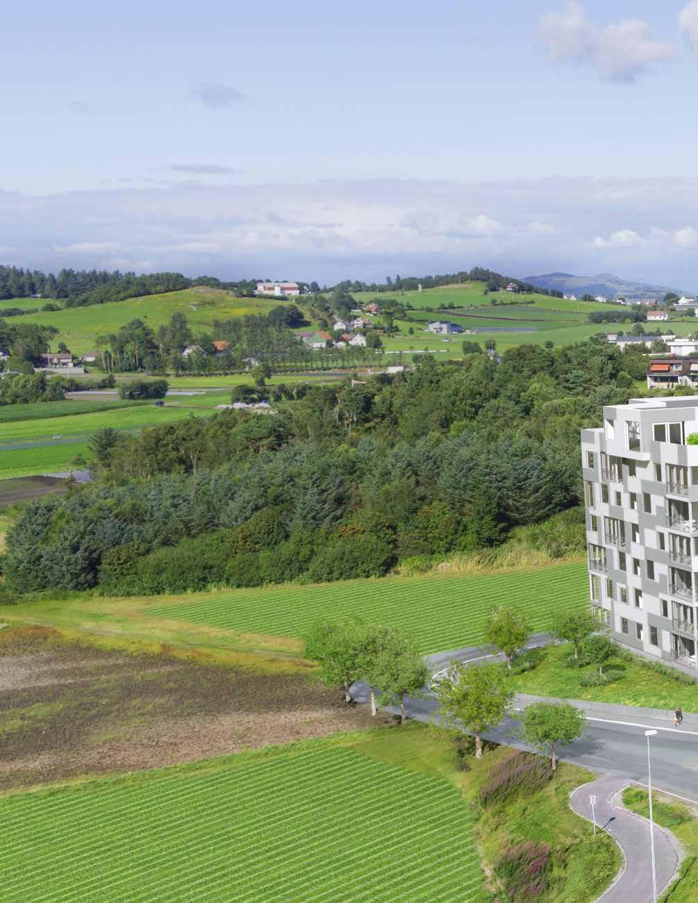 MODERNE FASADER Valahaug får fire leilighetsbygg, hvor første bygg får syv etasjer.