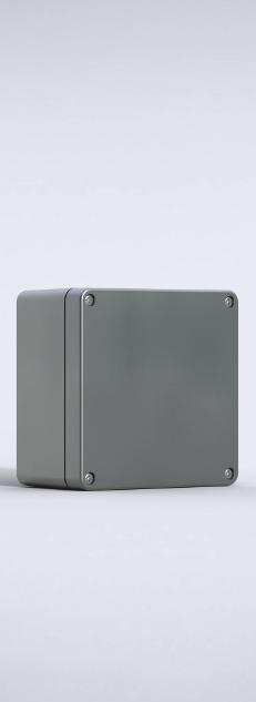 Aluminiumserien HALP IP 66, 67 Aluminium type AlSi 12. Tetning: Som standard utstyrt med en polyuretan-pakning. Silikon, neopren og EPDM pakninger er tilgjengelig på forespørsel.