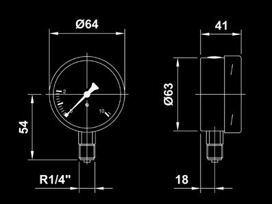 Type 10 Type 11 Bestillingskode SM Sikkerhetsmanometer 316 Måleelement og anslutning i AISI 316 MO Husmateriale 304 Hus i AISI 304 316 Hus i AISI 316 Fylling 0 Ikke