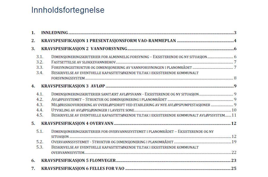 dokumentasjonskrav utarbeidet i