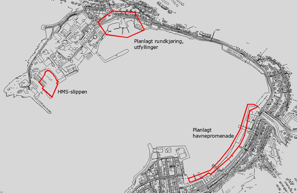 14-(39) RISIKOVURDERING AV DELOMRÅDER 2.3.2 Skipstrafikk Figur 5 viser hvilke områder av Hammerfest havn som er mest påvirket av skipstrafikk.