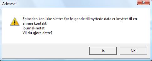 Vil du gjøre dette? Svar Ja på dette spørsmålet. Se bildet under. Dokumentene blir ikke knyttet til en ny kontakt så lenge den ikke er opprettet.