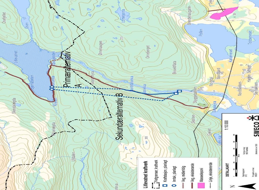 Omtale av tiltaket. Litlevatnet og Norddalselva er ein del av Norddalsvassdraget som har utløp i Norddalsfjorden. Frå Litlevatnet renn elva i stryk ned til fylkesvegen.