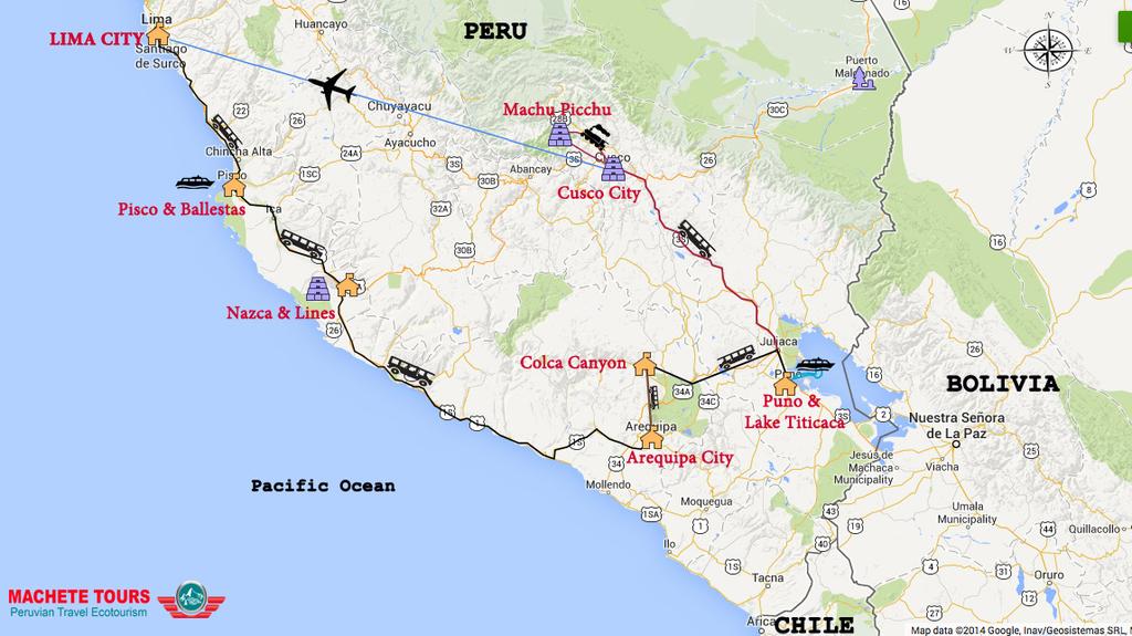 Velkommen til Machete Tours Machete Tours arrangerer reiser til mange land i Sør-Amerika.