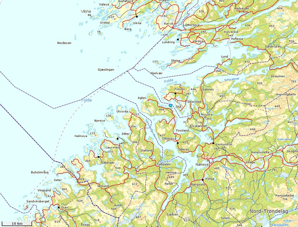 2. Områdebeskrivelse Barøya ligger i Namsos kommune, Nord-Trøndelag. Barøya ligger i Raudsunda, nord for Bardøya. Plasseringen er åpent mot Faksfjorden i øst og Vågsfjorden i sør.