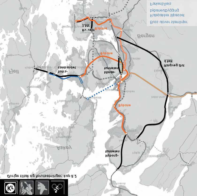 2.2.2. Konseptvalgutredning for transportsystemet i Bergensområdet Konseptvalgutredningen har kollektivsatsing fremfor vegbygging som grunnleggende forutsetning.