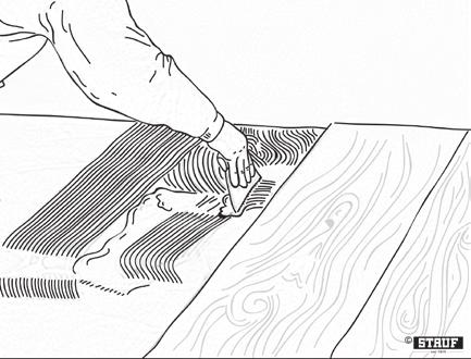 4. La det tørke minst 3 timer før du legger Dinesen planker. 5. Kontroller overflaten innen plankene legges.