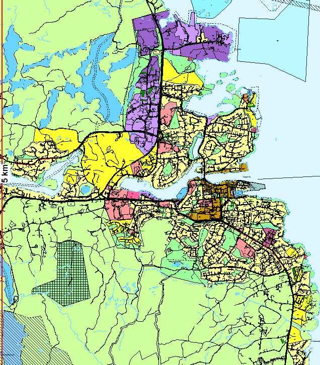 Gjeldende kommuneplan - Kopervik Nye boligområder primært nordvestover mot Skår Mindre fortettingspotensiale enn i mange andre deler av kommunen Noen