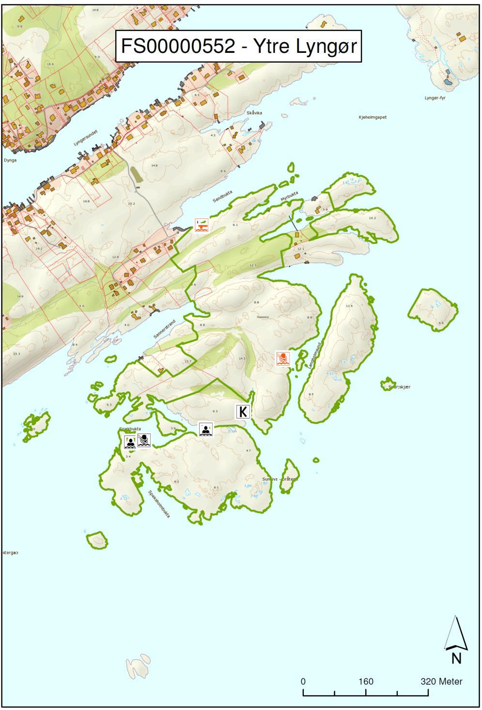 DEL 2: Forvaltningsplan : Ytre Lyngør med Spekholmen (Speken) Kart nr. 2: Ytre Lyngør med Spekholmen, FS 00000552.