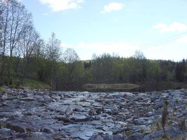 Foto 17 Gluggvasselva. Restvannet er samlet og flere terskler lager vannspeil i landskapet 7.3.