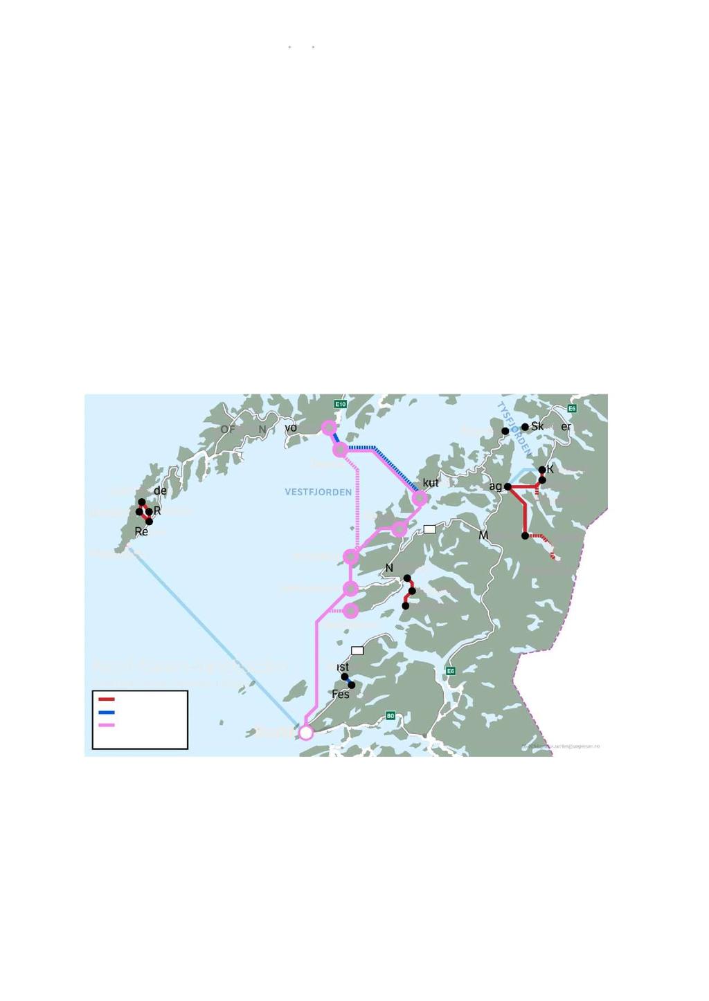 Sør for Bodø 1. NEX 1 har Sandnessjøen som endepunkt i sør. Korrespondanse på Onøy mot Lovund og Træna. NEX 1 anløper Bodø Sørarnøy i Gildeskål. Våg og Sørfugløy legges ned som anløpssted.