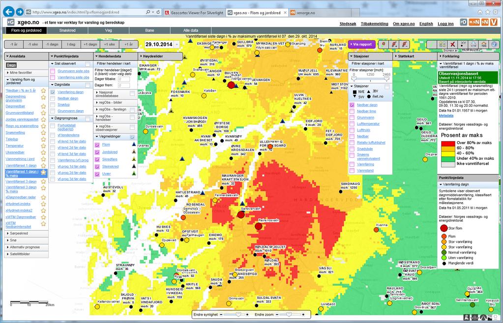 xgeo.no www.xgeo.no For beredskap, overvåking & varsling knyttet til flom, jordskred og snøskred.