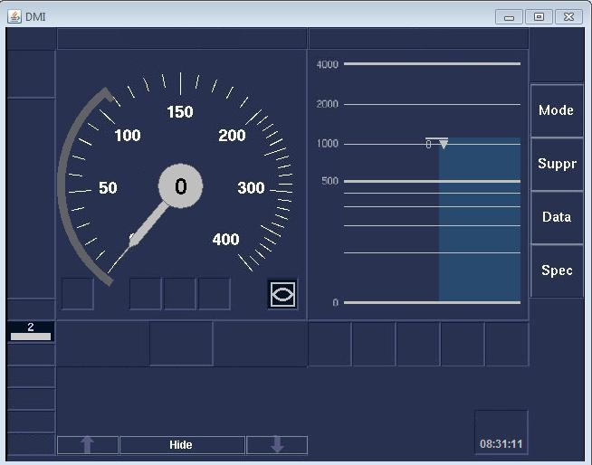 Hovedprosjekt HiO 2010 Testrapport ERTMS Driver Interface Simulering 5 ERTMS OG DMI 5.1 KJØRETILLATELSE UT I FRA RETTSPOR Forutsetninger Scenario.