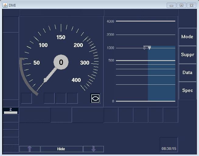 Hovedprosjekt HiO 2010 Testrapport ERTMS Driver Interface Simulering 5.2 KJØRETILLATELSE UT I FRA AVVIKESPOR Forutsetninger Scenario.