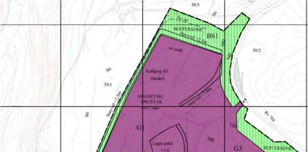 Planbeskrivelse for detaljregulering av Forset Steinbrudd 2014007 Side 7 av 24 Reguleringsgrensen er delvis brutt.