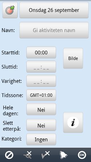 4.2 Legge inn aktivitet via Endrevinduet Nedenfor beskrives hvordan man legger inn en aktivitet via Endrevinduet. 4.2.1 Velg type aktivitet Man velger hvilken type aktivitet man vil legge inn og trykker på Neste.