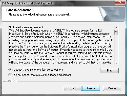Les teksten i "License Agreement", og godkjenn ved å velge "Yes".