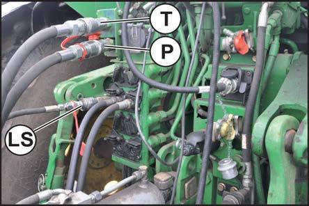 7 Igangsettning 7.2 Koble til hydraulikkledningene KM000-012 / KM000-013 Koble traktor- og maskinhydraulikken trykkløs. Sett hydraulikkstyreapparatene i flytestilling eller i posisjonen «Nøytral».