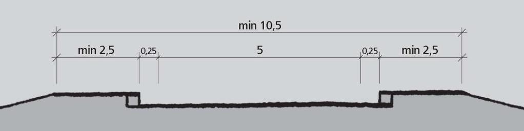 14: Tverrprofil Sa1 (alternativ 1) 6 m vegbredde (mål i m) Figur C.15: Tverrprofil Sa1 (alternativ 2) minimum 10,5 m vegbredde inklusive fortau (mål i m) Figur C.15 er vist med tosidig fortausløsning.