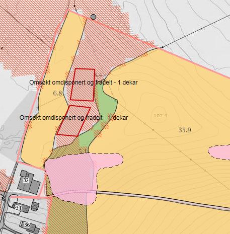 Innherred samkommune - Landbruk og naturforvaltningen Side 2 av 7 513 dekar stor fordelt på to teiger. En hovedteig ved Stiklestad og en skogsteig på vestsiden av Leksdalsvannet.