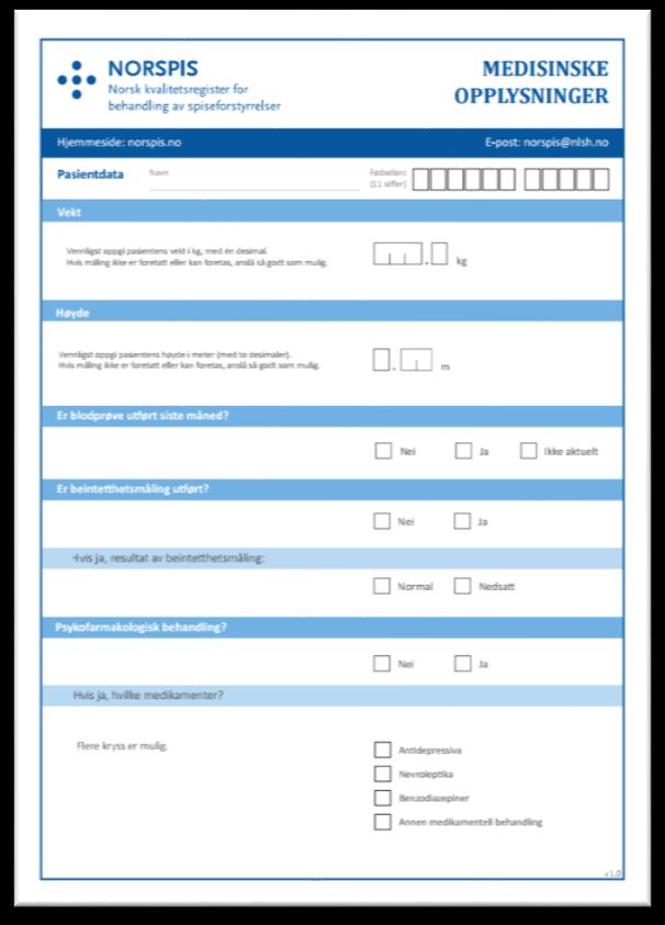 Bilde med eksempel på to av skjemaene i NorSpis følger: 4.
