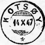 ? 7496 Registrert brukt fra 12.7.76 KLV til 03.2.83 EA Stempel nr. 6 Type: I24N Utsendt?? KOTSØY A Innsendt?? 7496 Registrert brukt fra 13.10.84 TBK til 30.04.91 FH Stempel nr.