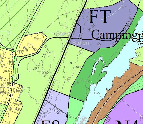 Området er igjen avsett til LNFR område. Figur 13 Planframlegg 2.