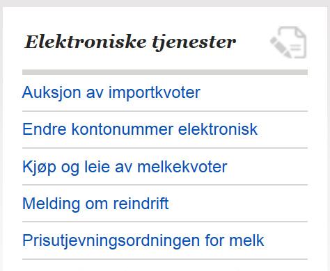 11 Du kan også endre kontonummer ved å gå til www.landbruksdirektoratet.no og klikke på «Endre kontonummer elektronisk», som du finner under «elektroniske tjenester».