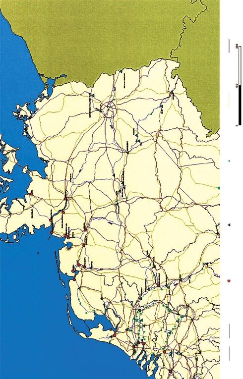 OVERSIKTSPLAN OVER DET TRANSEUROPEISKE TRANSPORTNETT (tidsramme 2010) SJOØHAVNER OG INNLANDS VANNVEIER 02/2001 4.