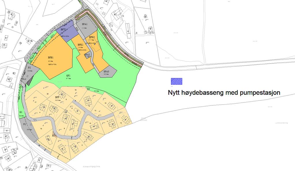 Plassering av nytt høydebasseng