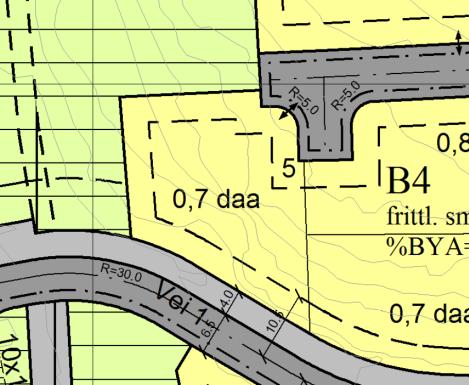 Dette gjelder ikke tomtegrenser mot veg. Mot veg skal garasjer med innkjøring vinkelrett på veg ikke plasseres nærmere eiendomsgrensen enn 6 meter, forøvrig gjelder plankartets byggegrenser.