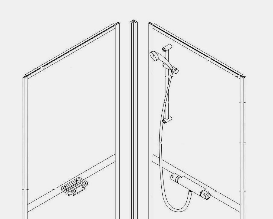 stk Bakvegg A 2 stk Sidevegg glass 1 stk