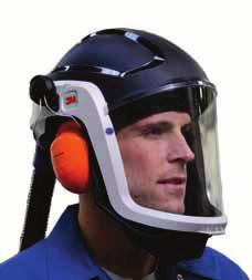 3M TM Versaflo TM M-serien ansiktsskjermer og hjelmer MEGET ANVENDELIGE HODESETT kompakte og velbalanserte. De gir svært god beskyttelse av åndedrett, hode, øyne og hørsel.