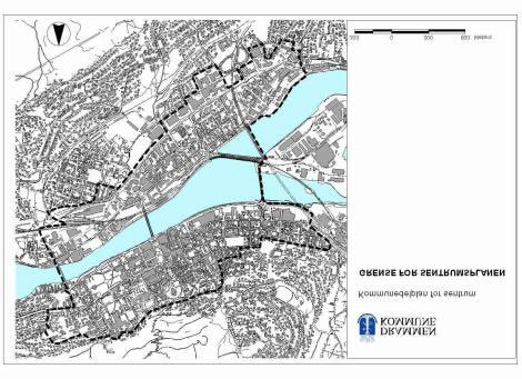 7. PLANOMRÅDET Sentrumsplanens avgrensing Planområdet omfatter de sentrale deler av de tette byområdene på Bragernes og Strømsø.