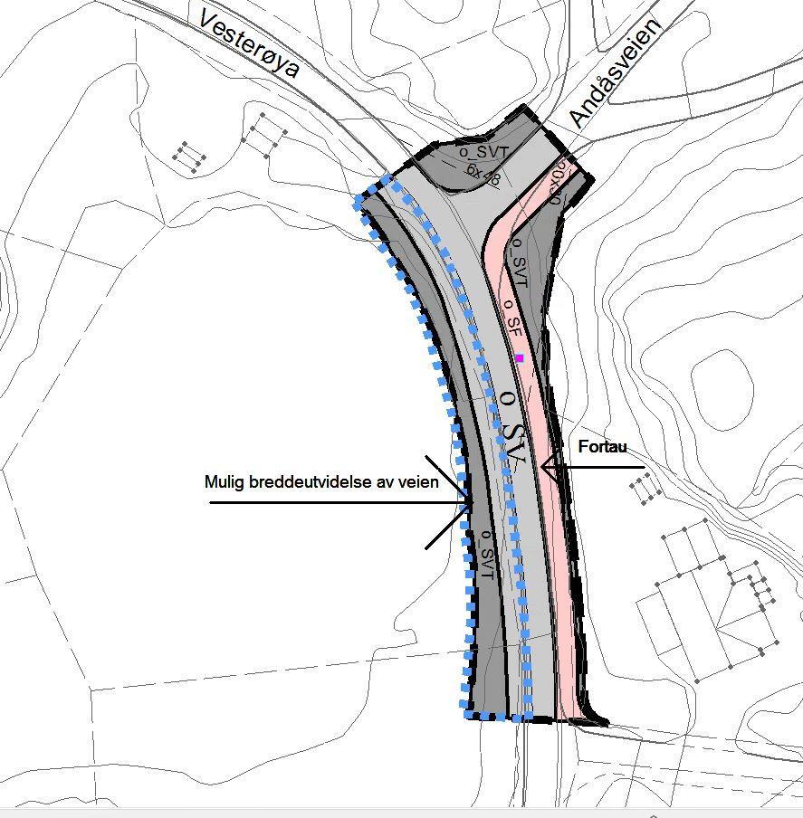 Ingen bebyggelse finnes innenfr planmrådet men ca. 10 meter øst fr planert frtau ligger en eksisterende eneblig, Gnr/bnr 6/85. Vesterøya, 216/1, eies av Fylkeskmmunen.