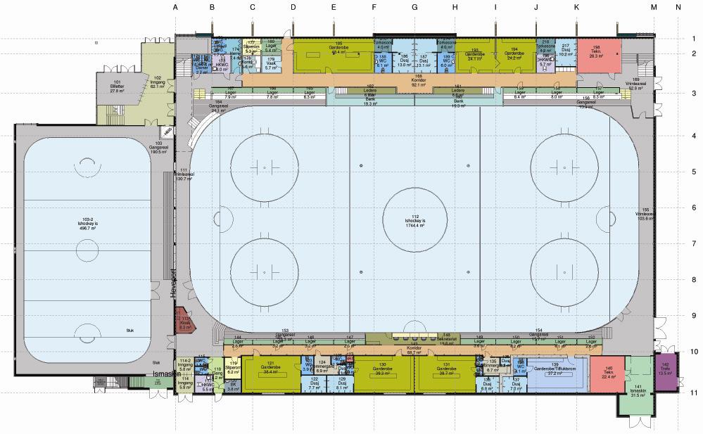 Tegninger: Plan- 1.etasje KONGSHALLN 02.11.