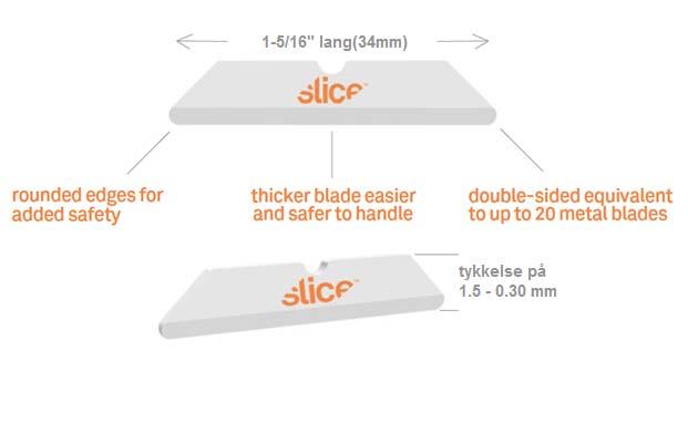 patentert keramikkblader avrundet kanter for trygghet tykkere blader, enklere & tryggere å bruke dobbeltsidig tilsvarende opptil 20 enkelt kantblader av stål - holder seg skarp opptil 10x lengre enn