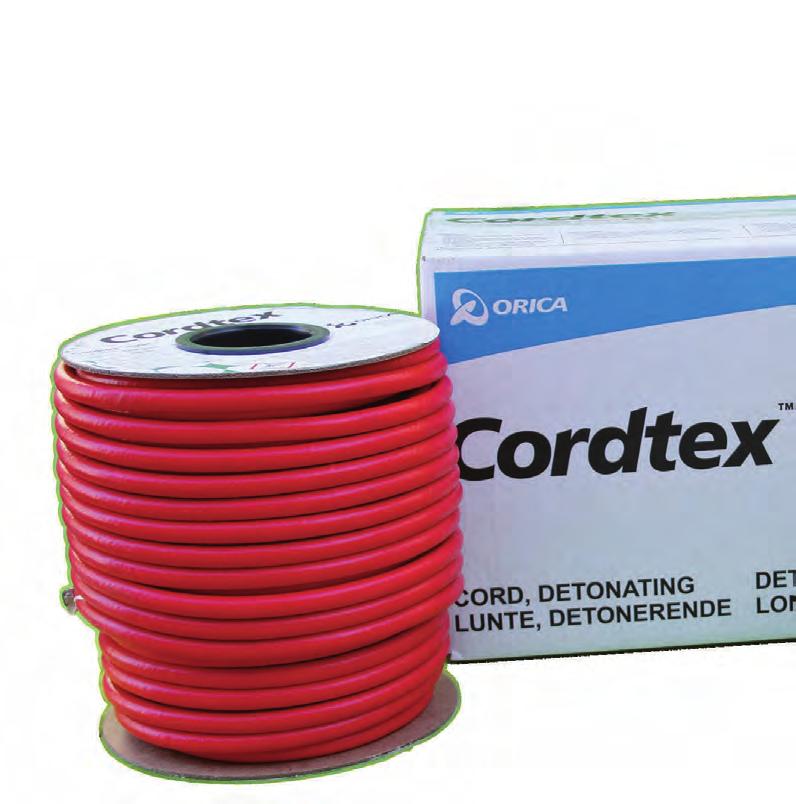 Cordtex 20 og 100g/m Cordtex har en kjerne av sprengstoffet PETN (pentritt). Rundt sprengstoffet er det en plastfolie som igjen er omspunnet av flere lag garn.