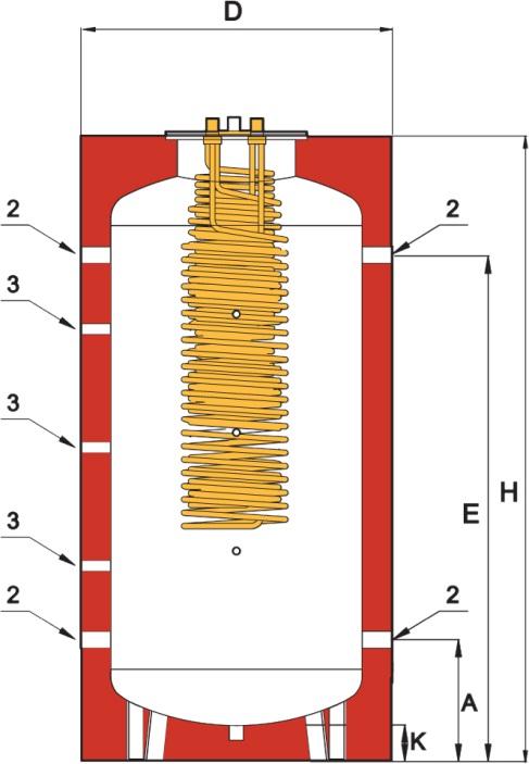 i stål med malt utside 2 lag isolering for både kjøling og varme 10 mm isolering 30 kg/m 3 med PVC overflate for kjøling λ = 0.0333 W/m C 40 mm isolering 18 kg/m 3 med PVC overflate for varme λ = 0.