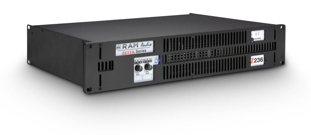 RAM AUDIO ZETTA SERIE Forsterkerserie med høy utgangseffekt, lavt strømforbruk og høy pålitelighet.