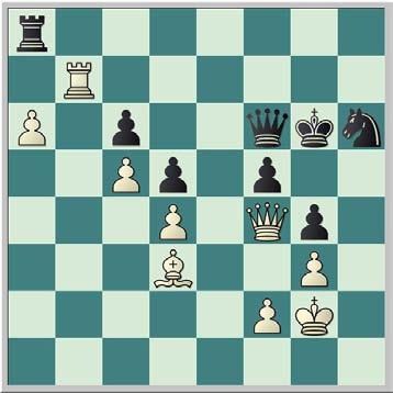0 0 a5 10.a3 Hvit innleder spill på damefløya. 10...Ld7 11.axb4 Sxb4 12.Se5 Lc6 13.e3 Se8 14.Sxc6 Ved første øyekast kan dette se rart ut, men hvit akter å ta over de lyse feltene på damefløya. 14...bxc6 15.