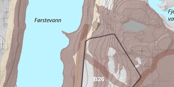 4.1.2 VURDERINGER - enkeltområder B26 - Førstevann Terrenget innenfor dette feltet