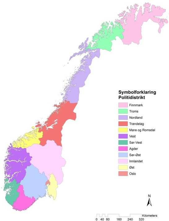 Organisering av politidistriktene Geografiske driftsenheter (GDE): Har ansvar for politioppgavene innenfor et geografisk område i politidistriktet.