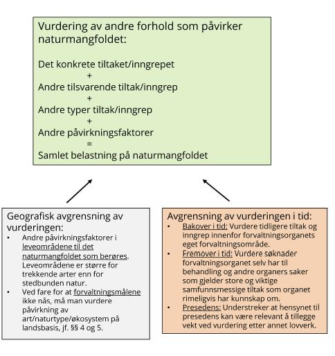 Hvilken effekt har tiltaket på naturmangfoldet og hva er den samlete belastningen?