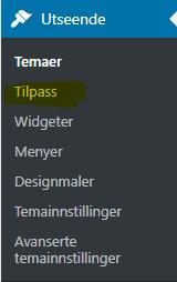 2. Tilpass nettsidens oppsett og design En viktig del av å sette opp sitt eget nettsted er å få utseende og oppsett slik man ønsker.